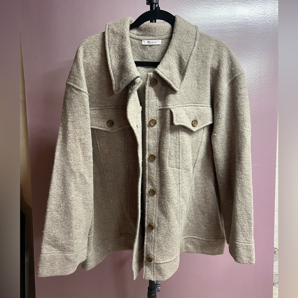 Madewell Boiled Wool Bridgman Sweater Jacket size 2x